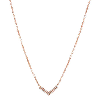 Double Diamond V Necklace | Harrisons Collection