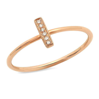 Mini Diamond Bar Ring | Harrisons Collection