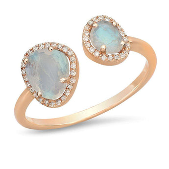 Double Rainbow Moonstone Ring | Harrisons Collection